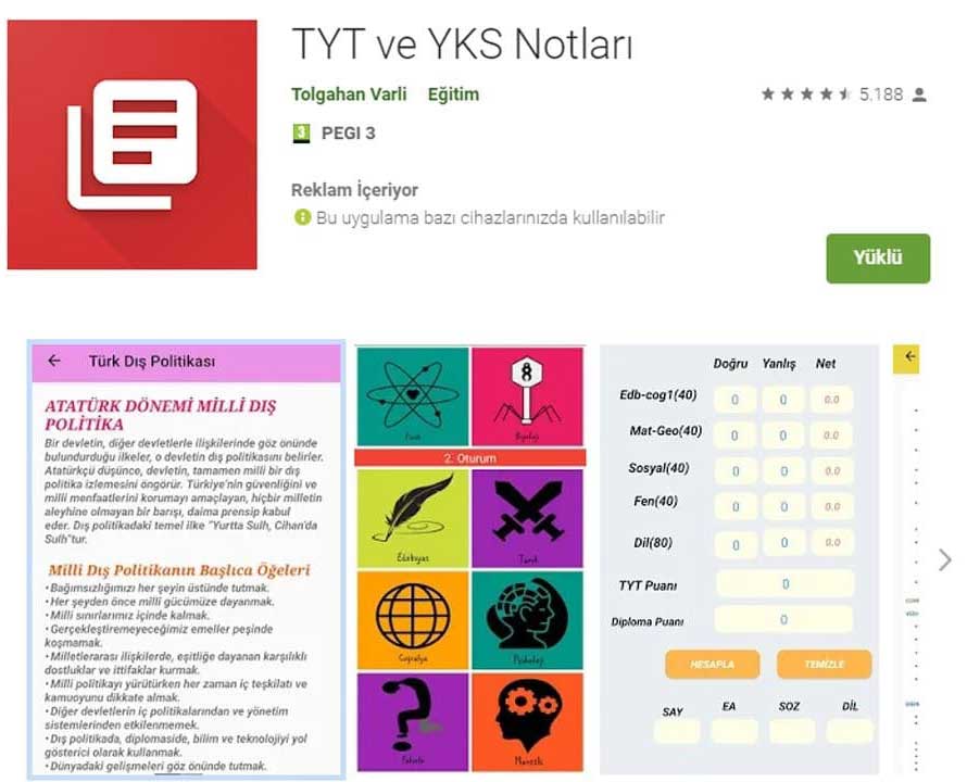 TYT ve YKS Notları